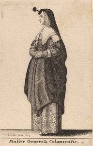 Mulier Generosa Coloniensis, 1643 by Wenceslaus Hollar