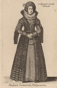 Noble Spanish Woman, 1644 by Wenceslaus Hollar