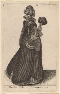 Noble Spanish Woman by Wenceslaus Hollar