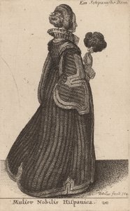 Noble Spanish Woman by Wenceslaus Hollar