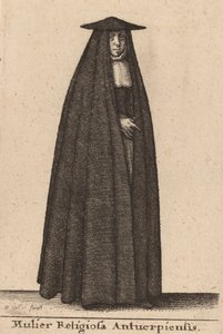 Mulier Religiosa Antuerpiensis by Wenceslaus Hollar