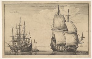 Dutch East Indiaman by Wenceslaus Hollar
