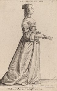 Nobilis Mulier Anglica by Wenceslaus Hollar