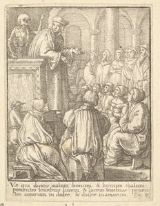 Preacher, from the Dance of Death, 1651 by Wenceslaus Hollar