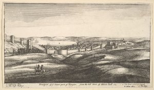 Prospect of the lower part of Tangier, from the hill West of White-hall, 1669-73 by Wenceslaus Hollar