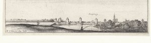 River Landscape with View of Strasbourg by Wenceslaus Hollar
