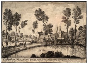 Rothendael abbey. State 1 by Wenceslaus Hollar