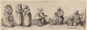Six Men and Women Beggars by Wenceslaus Hollar