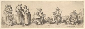 Six Men and Women Beggars by Wenceslaus Hollar