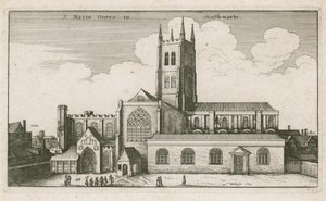 St Mary Overies, Southwark, London by Wenceslaus Hollar