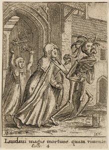 The Abbess and Death by Wenceslaus Hollar