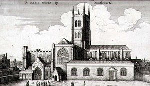 The Cathedral Church of St. Saviour and St. Mary Overie, Southwark by Wenceslaus Hollar