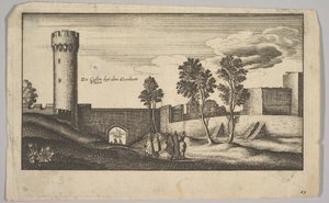 The Kunibert Tower near Cologne by Wenceslaus Hollar