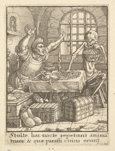 The Miser, from the Dance of Death, 1651 by Wenceslaus Hollar