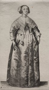 The Woman with a Marble Sphere by Wenceslaus Hollar