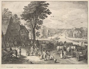 The Straight Canal, 1650 by Wenceslaus Hollar
