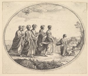 The Daughters of Aglaura Mercury and Herse by Wenceslaus Hollar