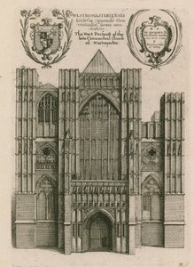 The West Prospect of the Late Conventual Church of Westminster, London by Wenceslaus Hollar