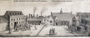 View of Arundel House, Strand, London, engraved by Adam Bierling, 1646 by Wenceslaus Hollar