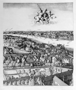 View of London, Published 1647 (detail) by Wenceslaus Hollar