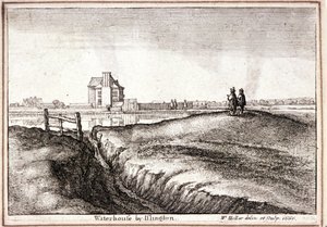 View of the Area Around New River Head, Finsbury, London by Wenceslaus Hollar