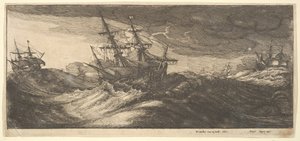 Warship and a Spouting Whale, 1665
