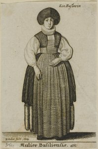 Woman of Basel by Wenceslaus Hollar