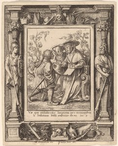 Cardinal by Wenceslaus Hollar after Hans Holbein the Younger after Abraham van Diepenbeeck