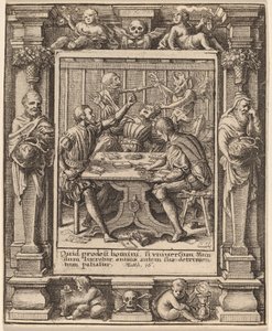 Gamesters by Wenceslaus Hollar after Hans Holbein the Younger after Abraham van Diepenbeeck