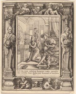 Nun by Wenceslaus Hollar after Hans Holbein the Younger after Abraham van Diepenbeeck