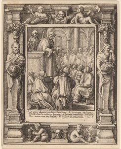 Preacher by Wenceslaus Hollar after Hans Holbein the Younger after Abraham van Diepenbeeck