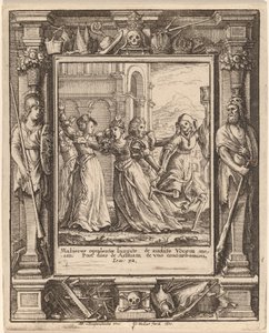 Queen by Wenceslaus Hollar after Hans Holbein the Younger after Abraham van Diepenbeeck