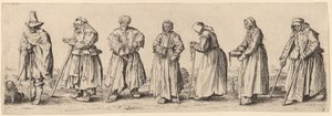 Men and Women Beggars by Wenceslaus Hollar after Jacques Callot