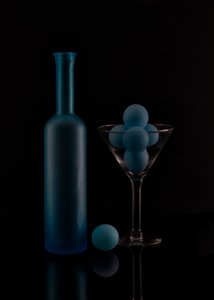 Blue Martini Still Life by Wendy Xu