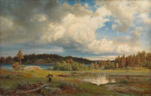 Landscape from Kuru in Morning Light by Werner Holmberg
