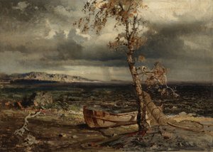 Storm on Lake Näsijärvi by Werner Holmberg