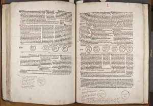Fol 53 verso 54 recto, Fasciculus Temporum by Werner Rolevinck