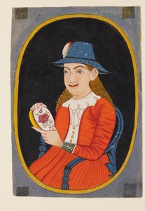 European, Probably Dutch, Woman Holding an Enamelled Box by West Indian School