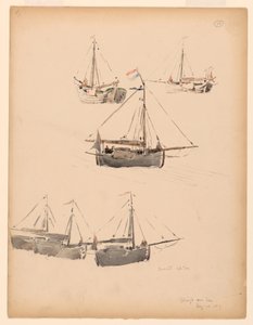 Dutch Barges, August 20, 1887 by Whitney Warren Jr.