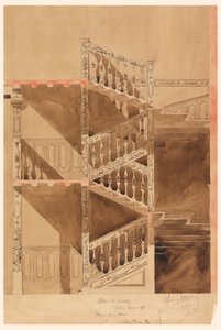 Stair at the Cluny, Paris, 1887 by Whitney Warren Jr.