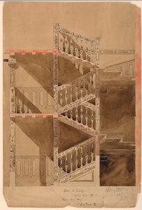 Stair at the Cluny, Paris, 1887 by Whitney Warren Jr.