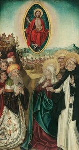 Vision of St. Dominic of Christ with the Three Lances by Wiener Maler (Umkreis Meister des Schottenaltars)