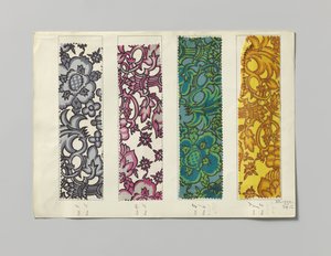 Sample with Printed Silk, Design Aussee