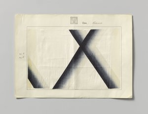 Sample with printed silk, design Diana