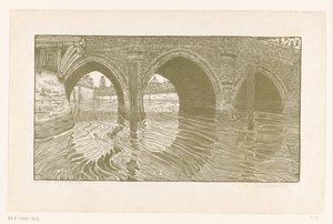 Bridge in Mechelen by Wijnand Otto Jan Nieuwenkamp (signed by artist)
