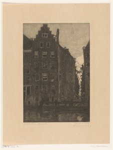 Houses on the Damrak in Amsterdam