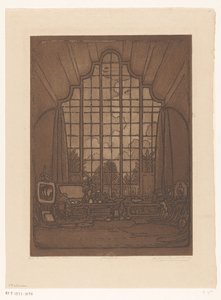 Interior of the Studio of Wijnand Otto Jan Nieuwenkamp at Het Marken in Edam by Wijnand Otto Jan Nieuwenkamp (signed by artist)