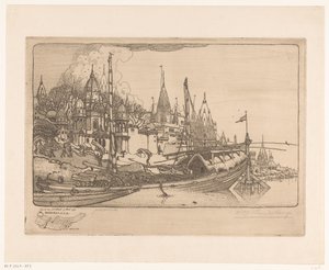 Ship with Firewood on the Bank of the Ganges in Benares