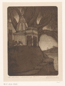 Temple in Benares at Evening