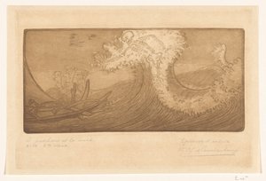 Fishermen at Sea and Death by Wijnand Otto Jan Nieuwenkamp (signed by artist)